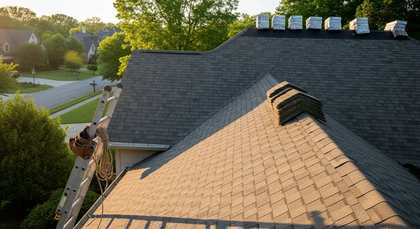 Residential roof installation